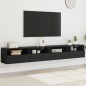 vidaXL Muebles de pared TV 2 uds madera ingeniería negro 100x30x30 cm vidaXL Muebles de pared TV 2 uds madera ingeniería negro 100x30x30 cm