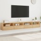 vidaXL Muebles de pared para TV 2 uds madera roble Sonoma 100x30x30 cm vidaXL Muebles de pared para TV 2 uds madera roble Sonoma 100x30x30 cm