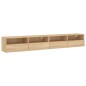 vidaXL Muebles de pared para TV 2 uds madera roble Sonoma 100x30x30 cm vidaXL Muebles de pared para TV 2 uds madera roble Sonoma 100x30x30 cm