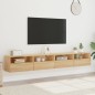 vidaXL Muebles de pared para TV 2 uds madera roble Sonoma 100x30x30 cm vidaXL Muebles de pared para TV 2 uds madera roble Sonoma 100x30x30 cm