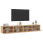vidaXL Muebles de pared para TV 2 uds madera roble Sonoma 100x30x30 cm vidaXL Muebles de pared para TV 2 uds madera roble Sonoma 100x30x30 cm