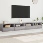 vidaXL Muebles de pared para TV 2 uds madera gris Sonoma 100x30x30 cm