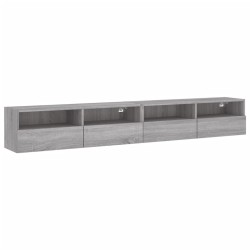 vidaXL Muebles de pared para TV 2 uds madera gris Sonoma 100x30x30 cm