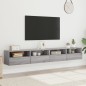 vidaXL Muebles de pared para TV 2 uds madera gris Sonoma 100x30x30 cm