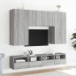 vidaXL Muebles de pared para TV 2 uds madera gris Sonoma 100x30x30 cm