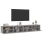 vidaXL Muebles de pared para TV 2 uds madera gris Sonoma 100x30x30 cm