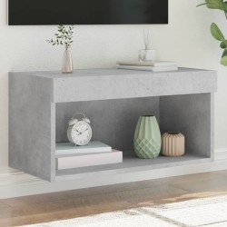 vidaXL Mueble para TV con luces LED gris hormigón 60x30x30 cm