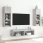 vidaXL Mueble para TV con luces LED gris hormigón 60x30x30 cm vidaXL Mueble para TV con luces LED gris hormigón 60x30x30 cm