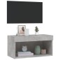 vidaXL Mueble para TV con luces LED gris hormigón 60x30x30 cm vidaXL Mueble para TV con luces LED gris hormigón 60x30x30 cm