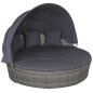 vidaXL Muebles de jardín con cojines 4 piezas ratán sintético gris