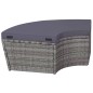 vidaXL Muebles de jardín con cojines 4 piezas ratán sintético gris