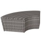 vidaXL Muebles de jardín con cojines 4 piezas ratán sintético gris