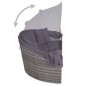 vidaXL Muebles de jardín con cojines 4 piezas ratán sintético gris