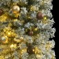 vidaXL Árbol de Navidad estrecho con 300 LED y bolas y nieve 300 cm vidaXL Árbol de Navidad estrecho con 300 LED y bolas y nieve 300 cm