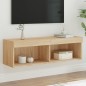 vidaXL Mueble para TV con luces LED roble Sonoma 100x30x30 cm