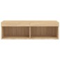 vidaXL Mueble para TV con luces LED roble Sonoma 100x30x30 cm