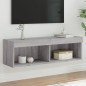 vidaXL Mueble para TV con luces LED gris Sonoma 100x30x30 cm