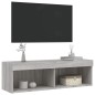 vidaXL Mueble para TV con luces LED gris Sonoma 100x30x30 cm