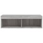 vidaXL Mueble para TV con luces LED gris Sonoma 100x30x30 cm