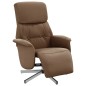 vidaXL Sillón reclinable con reposapiés tela marrón vidaXL Sillón reclinable con reposapiés tela marrón