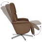 vidaXL Sillón reclinable con reposapiés tela marrón vidaXL Sillón reclinable con reposapiés tela marrón
