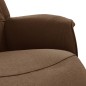 vidaXL Sillón reclinable con reposapiés tela marrón vidaXL Sillón reclinable con reposapiés tela marrón