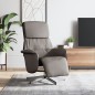 vidaXL Sillón reclinable con reposapiés tela gris taupe vidaXL Sillón reclinable con reposapiés tela gris taupe