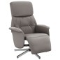 vidaXL Sillón reclinable con reposapiés tela gris taupe vidaXL Sillón reclinable con reposapiés tela gris taupe