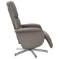 vidaXL Sillón reclinable con reposapiés tela gris taupe vidaXL Sillón reclinable con reposapiés tela gris taupe