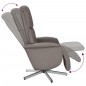 vidaXL Sillón reclinable con reposapiés tela gris taupe vidaXL Sillón reclinable con reposapiés tela gris taupe