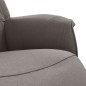 vidaXL Sillón reclinable con reposapiés tela gris taupe vidaXL Sillón reclinable con reposapiés tela gris taupe