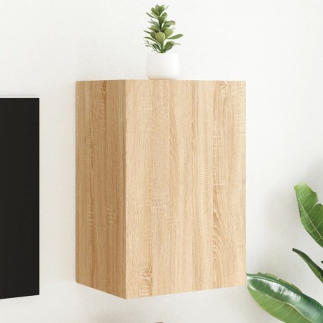 vidaXL Mueble TV de pared madera ingeniería roble Sonoma 40,5x30x60 cm