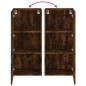 vidaXL Mueble TV de pared madera ingeniería roble ahumado 40,5x30x90cm