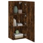 vidaXL Mueble de TV de pared madera roble ahumado 40,5x30x102 cm