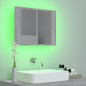 vidaXL Armario con espejo y LED madera contrachapada gris 60x12x45 cm vidaXL Armario con espejo y LED madera contrachapada gris 60x12x45 cm
