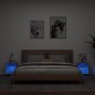 vidaXL Mesitas de noche de pared con luces LED 2 unidades roble Sonoma vidaXL Mesitas de noche de pared con luces LED 2 unidades roble Sonoma