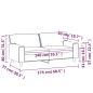 vidaXL Sofá de 2 plazas de cuero sintético rojo vino 140 cm