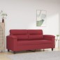 vidaXL Sofá de 2 plazas de cuero sintético rojo vino 140 cm vidaXL Sofá de 2 plazas de cuero sintético rojo vino 140 cm