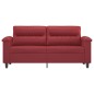 vidaXL Sofá de 2 plazas de cuero sintético rojo vino 140 cm vidaXL Sofá de 2 plazas de cuero sintético rojo vino 140 cm