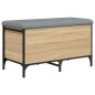 vidaXL Banco con almacenaje madera ingeniería roble Sonoma 82x42x45 cm vidaXL Banco con almacenaje madera ingeniería roble Sonoma 82x42x45 cm