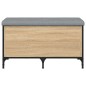 vidaXL Banco con almacenaje madera ingeniería roble Sonoma 82x42x45 cm vidaXL Banco con almacenaje madera ingeniería roble Sonoma 82x42x45 cm