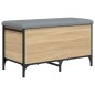 vidaXL Banco con almacenaje madera ingeniería roble Sonoma 82x42x45 cm vidaXL Banco con almacenaje madera ingeniería roble Sonoma 82x42x45 cm