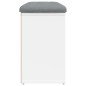vidaXL Banco zapatero madera de ingeniería blanco 82x32x50 cm vidaXL Banco zapatero madera de ingeniería blanco 82x32x50 cm