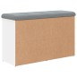 vidaXL Banco zapatero madera de ingeniería blanco 82x32x50 cm vidaXL Banco zapatero madera de ingeniería blanco 82x32x50 cm