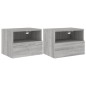 vidaXL Muebles de pared para TV 2 uds madera gris Sonoma 40x30x30 cm vidaXL Muebles de pared para TV 2 uds madera gris Sonoma 40x30x30 cm