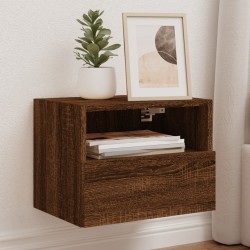vidaXL Muebles de pared para TV 2 uds madera roble marrón 40x30x30 cm
