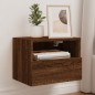vidaXL Muebles de pared para TV 2 uds madera roble marrón 40x30x30 cm