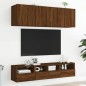 vidaXL Muebles de pared para TV 2 uds madera roble marrón 40x30x30 cm