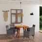 vidaXL Juego de comedor para jardín de 5 piezas gris vidaXL Juego de comedor para jardín de 5 piezas gris