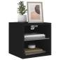 vidaXL Mueble de TV de pared con luces LED negro 30x28,5x30 cm vidaXL Mueble de TV de pared con luces LED negro 30x28,5x30 cm